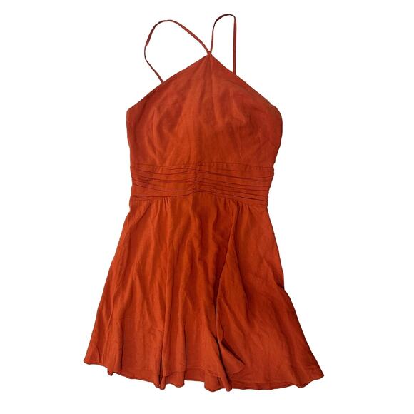 Urban Outfitters High Neck Ruched Strappy Mini Dress - Picture 1 of 7